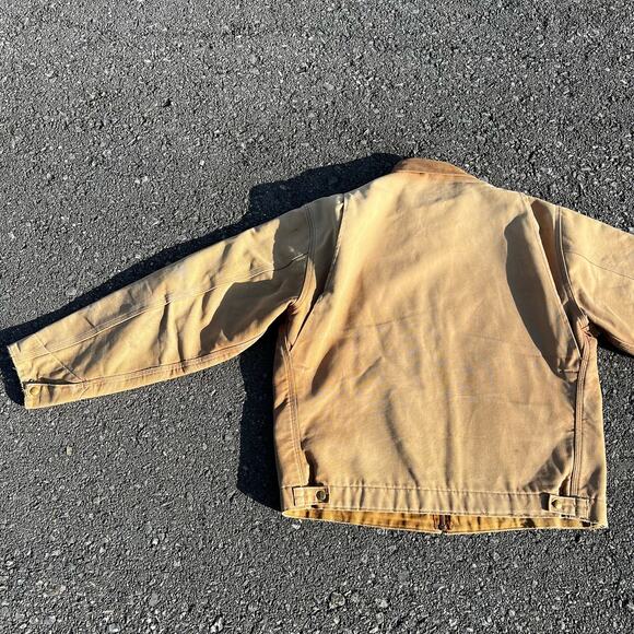Carhartt vintage Detroit J01 Brown faded blanket lined Jacket men’s size 46 Tall - Picture 11 of 11